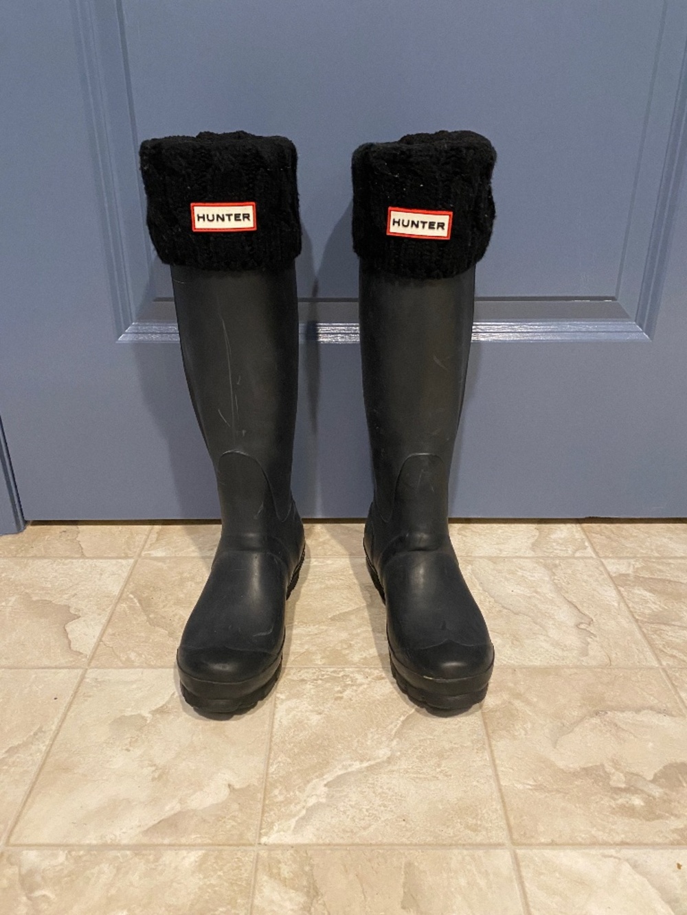 Hunter rain boots WITH Hunter sock insert